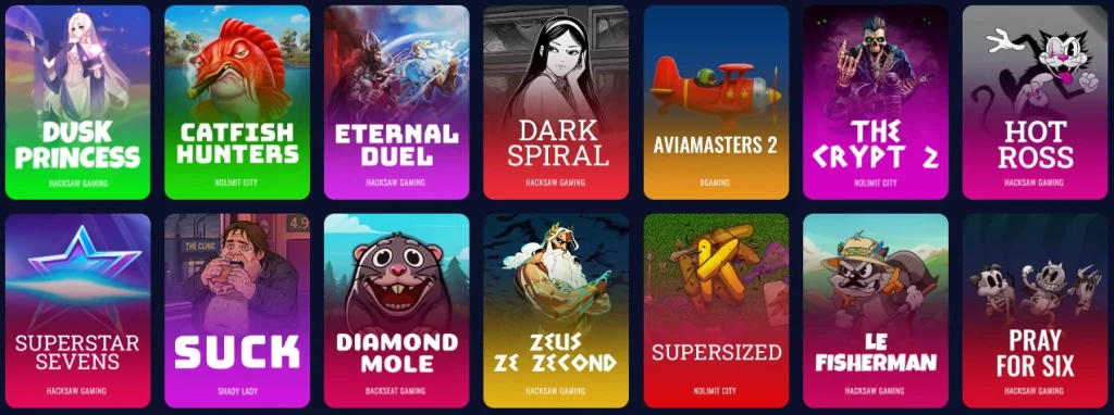 Podgląd strony afiliacyjnej Irwin Casino