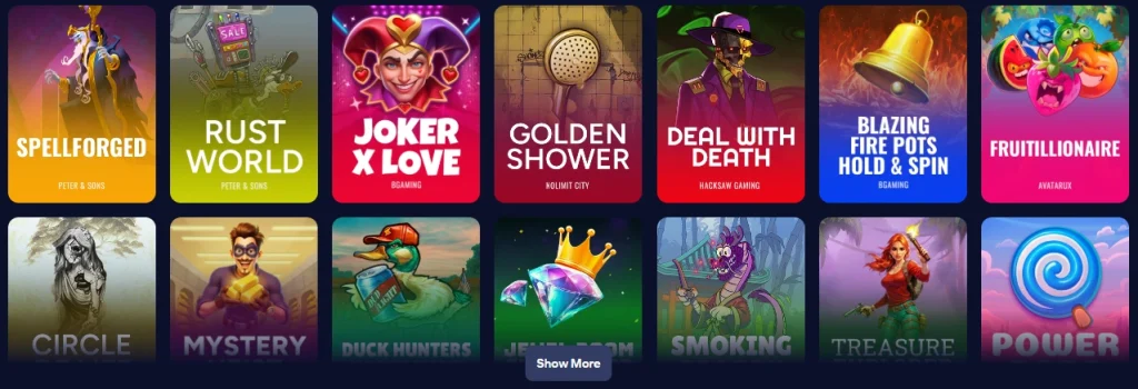 Podgląd strony afiliacyjnej Irwin Casino
